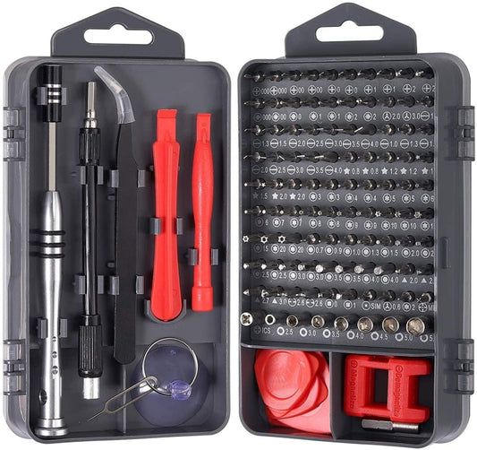 110 in 1 Watch Mobile Phone Disassembly Maintenance Tool Multi-function Chrome Vanadium Steel Screwdriver Set(Black Red) by buy2fix