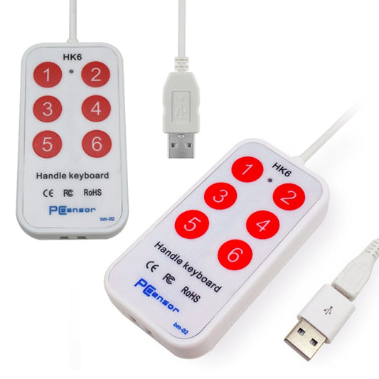 HK-6 Android Version 6 Keys Custom PS Shortcut Keys Medical USB Keypad, Cable Length: 2m by buy2fix