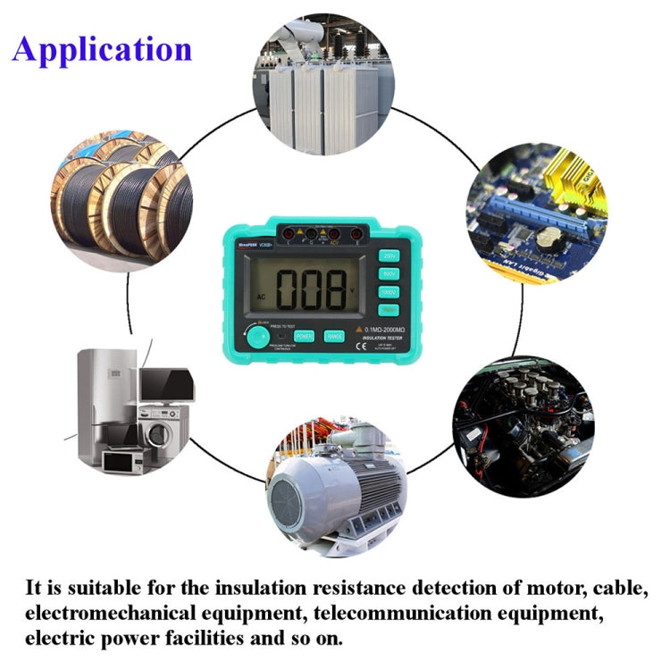 VC60B+ Digital Multimeter Measuring Instrument Digital Insulation Resistance Tester - Consumer Electronics by buy2fix | Online Shopping UK | buy2fix