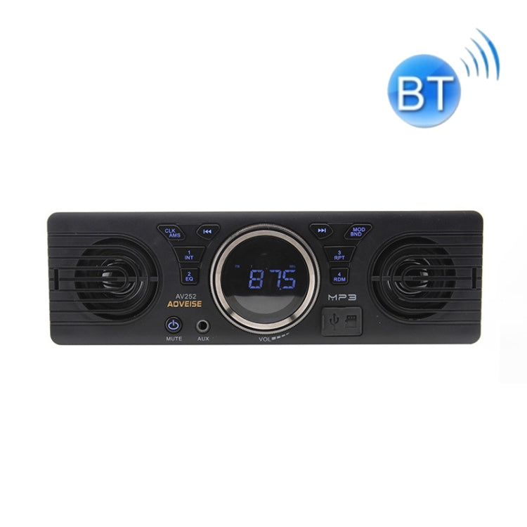 AOVEISE AV252 12V Car SD Card MP3 Audio Electric Car Radio with Speaker Bluetooth Speaker(Bluetooth version) - Car Amplifiers by AOVEISE | Online Shopping UK | buy2fix