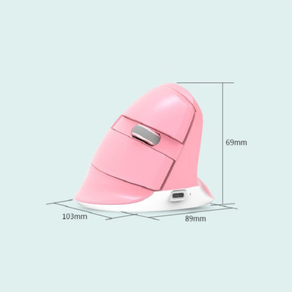 DELUX M618Mini Colorful Wireless Luminous Vertical Mouse Bluetooth Rechargeable Vertical Mouse(Mint Green) - Computer & Networking by DELUX | Online Shopping UK | buy2fix