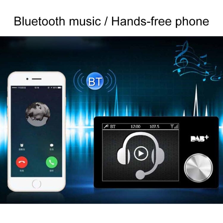 2.8 inch Car DAB+Digital Broadcasting Colorful Screen Receiver FM Forwarding AUX Output - Bluetooth Car Kits by buy2fix | Online Shopping UK | buy2fix