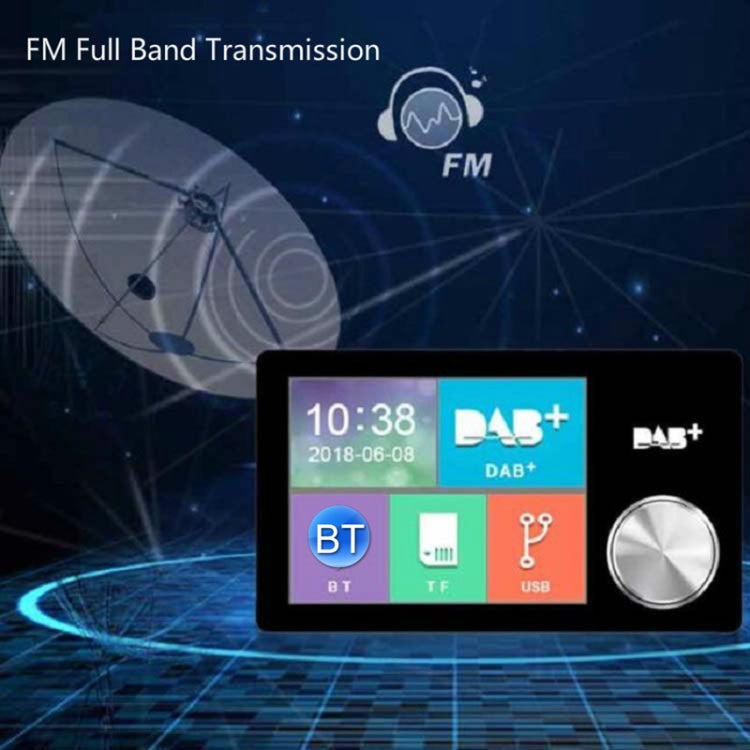 2.8 inch Car DAB+Digital Broadcasting Colorful Screen Receiver FM Forwarding AUX Output - Bluetooth Car Kits by buy2fix | Online Shopping UK | buy2fix