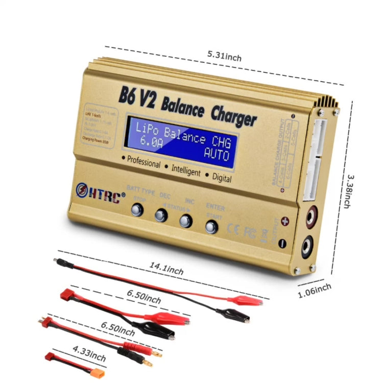 HTRC B6 V2 Model Airplane Charger Smart Balance Charger, EU Plug - Toys & Hobbies by HTRC | Online Shopping UK | buy2fix