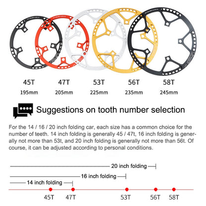 Litepro Folding Bike Sprocket Wheel LP Disk Disc, Specification:53T(Silver) - Outdoor & Sports by Litepro | Online Shopping UK | buy2fix