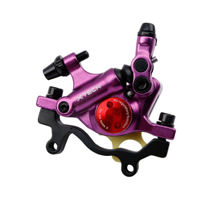 ZOOM HB100 Mountain Bike Hydraulic Brake Caliper Folding Bike Cable Pull Hydraulic Disc Brake Caliper, Style:Rear(Purple) - Outdoor & Sports by Zoom | Online Shopping UK | buy2fix