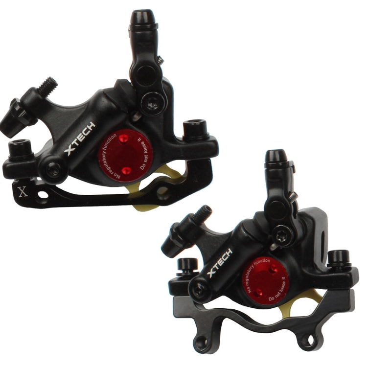 ZOOM HB100 Mountain Bike Hydraulic Brake Caliper Folding Bike Cable Pull Hydraulic Disc Brake Caliper, Style:Front and Rear(Black) by Zoom