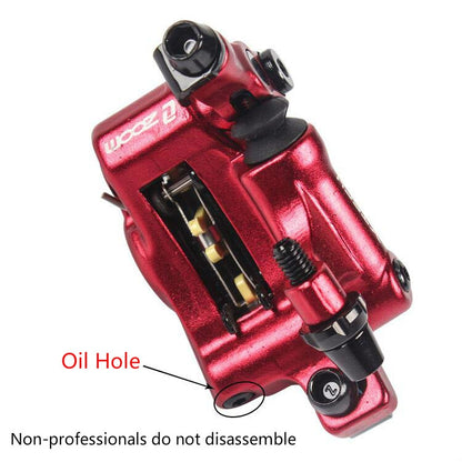 ZOOM HB100 Mountain Bike Hydraulic Brake Caliper Folding Bike Cable Pull Hydraulic Disc Brake Caliper, Style:Front and Rear(Red) - Outdoor & Sports by Zoom | Online Shopping UK | buy2fix