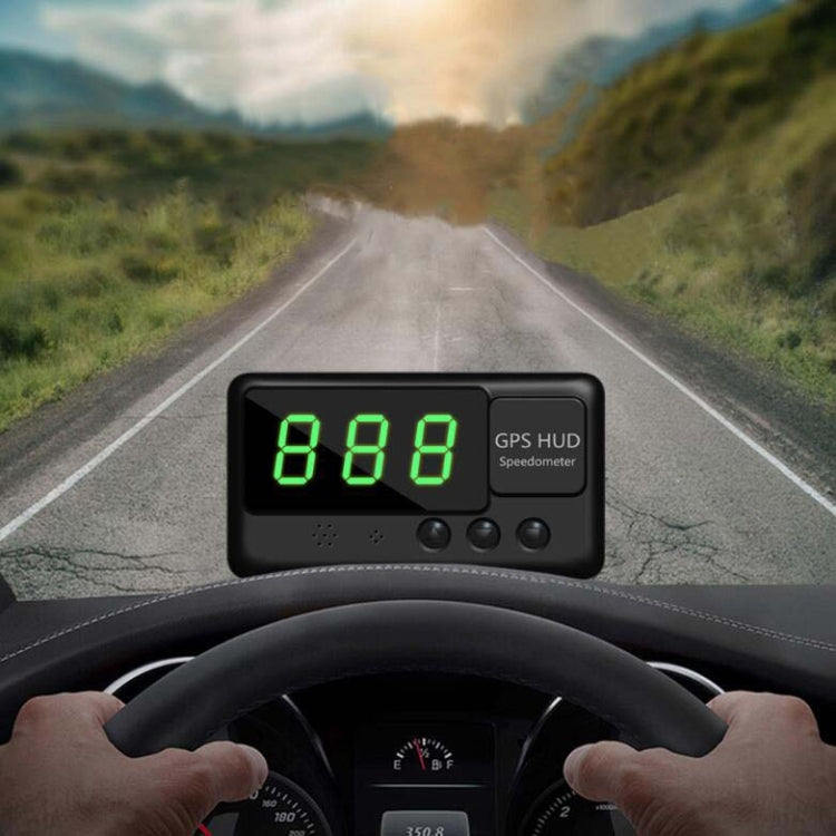 Kingneed C60 3inch Car HUD Head-up Display Car Speed Meter Universal Projection GPS Satellite Speed Measurement(Black) - Head Up Display System by Kingneed | Online Shopping UK | buy2fix