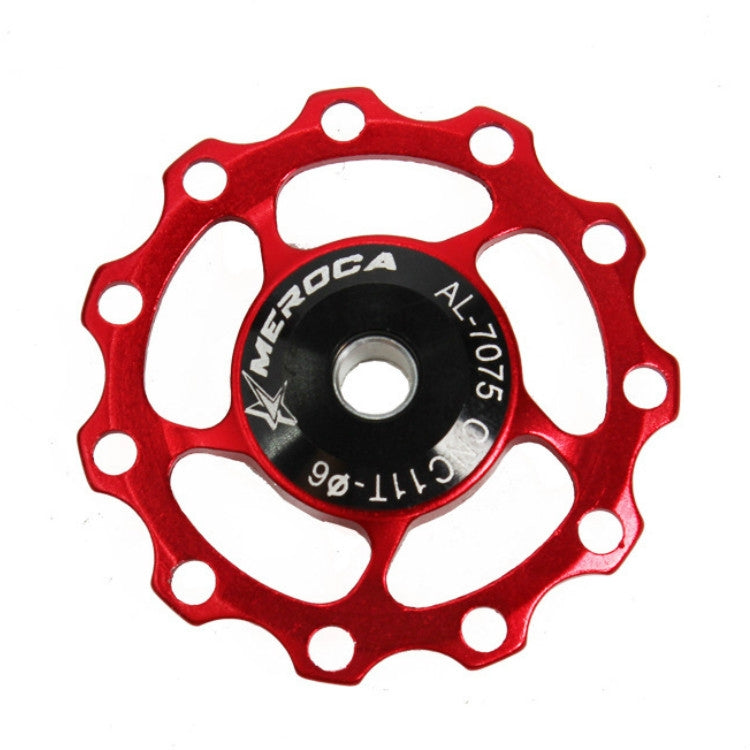 4 PCS MEROCA Metal Bearings Mountain Bike Road Bike Rear Derailleur Guide Wheel 11T/13T Guide Wheel, Specification:11T, Color:Red - Outdoor & Sports by MEROCA | Online Shopping UK | buy2fix