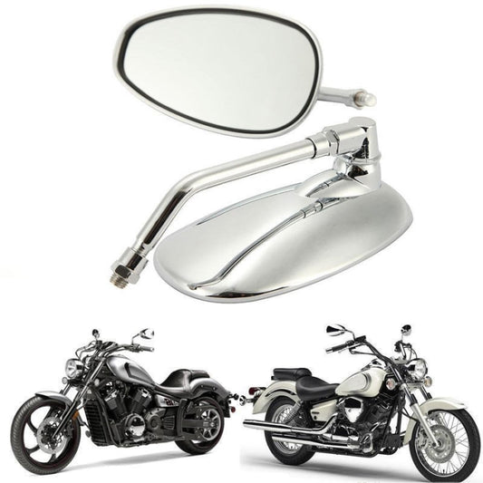 1 Pairs Motorcycle Electric Car Accessories Iron Rod Plating Mirror Rearview Mirror - Side Mirrors by buy2fix | Online Shopping UK | buy2fix