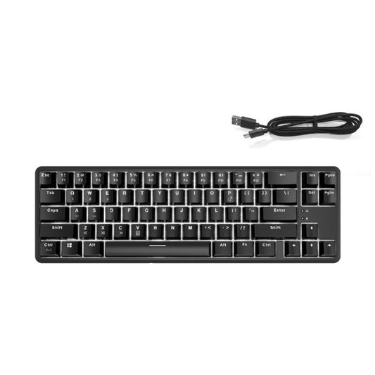 Ajazz K680T Mini USB Wired Dual-mode Charging 68-keys Laptop Bluetooth Mechanical Keyboard, Cable Length: 1.6m, Style:Black Shaft(Black) by Ajazz