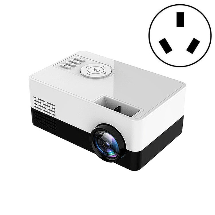 S261/J16 Home Mini HD 1080P Portable LED Projector, Support TF Card / AV / U Disk, Plug Specification:AU Plug(White Black) - Consumer Electronics by buy2fix | Online Shopping UK | buy2fix