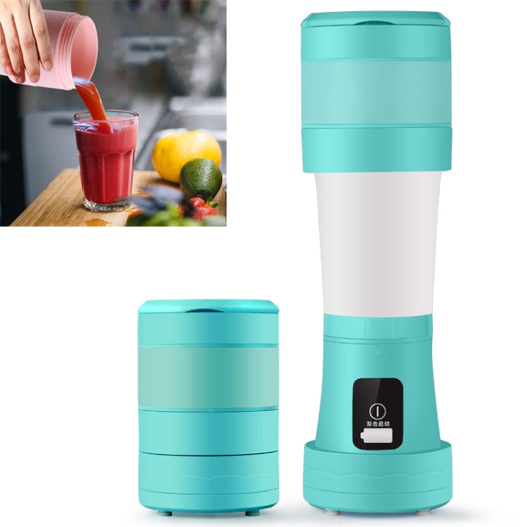 Folding Mini Juicer Household Multifunctional Portable Telescopic USB Charging Juicer Cup(Blue) - Home & Garden by buy2fix | Online Shopping UK | buy2fix