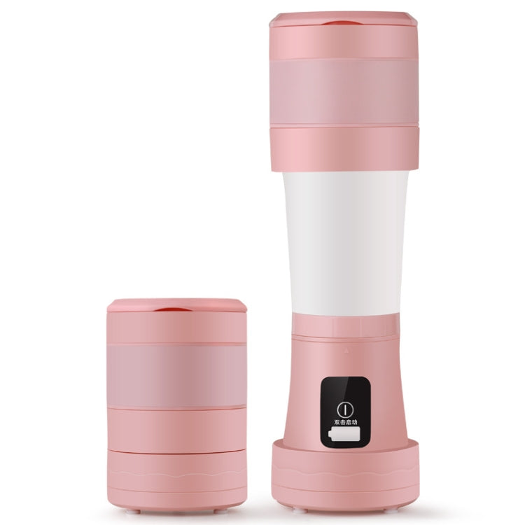 Folding Mini Juicer Household Multifunctional Portable Telescopic USB Charging Juicer Cup(Pink) - Home & Garden by buy2fix | Online Shopping UK | buy2fix