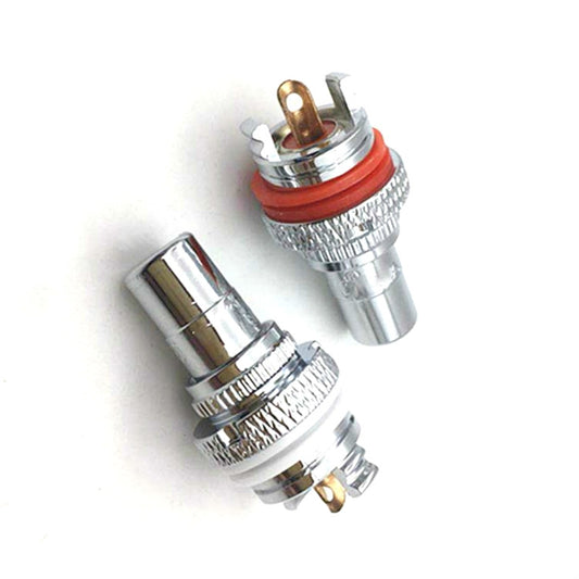 4 PCS / 2 Pairs CMC Copper RCA Female Audio Power Amplifier AV Audio Lotus Socket Terminal(Rhodium Plated) by buy2fix