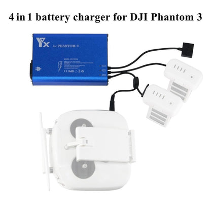 4 in 1 Parallel Power Hub Intelligent Battery Controller Charger for DJI Phantom 3 Standard SE FPV Drone, Plug Type:UK Plug - DJI & GoPro Accessories by buy2fix | Online Shopping UK | buy2fix