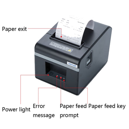 Xprinter XP-N160II Thermal Ticket Printing Machine Bluetooth Receipt Printer, Style:EU Plug(Gray) - Consumer Electronics by Xprinter | Online Shopping UK | buy2fix