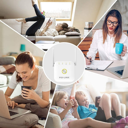 PIX-LINK WR22 300Mbps Wifi Wireless Signal Amplification Enhancement Extender, Plug Type:EU Plug(White) -  by PIX-LINK | Online Shopping UK | buy2fix