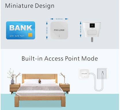 PIXLINK WR12 300Mbps WIFI Signal Amplification Enhanced Repeater, Plug Type:AU Plug - Broadband Amplifiers by PIXLINK | Online Shopping UK | buy2fix