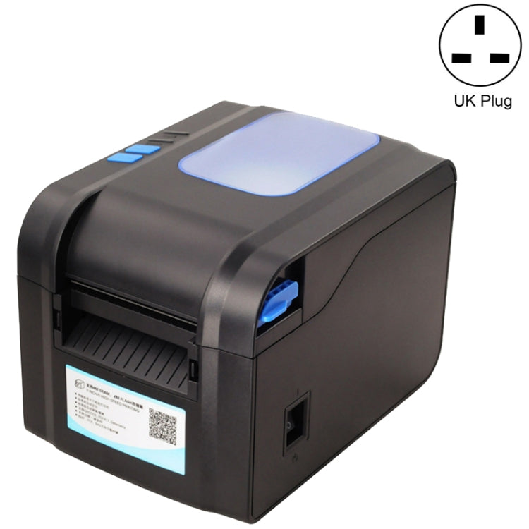 Xprinter XP-370B Barcode Printer Self-adhesive QR Code Printer Label Clothing Tag Thermal Ticket Machine(UK Plug) - Consumer Electronics by Xprinter | Online Shopping UK | buy2fix