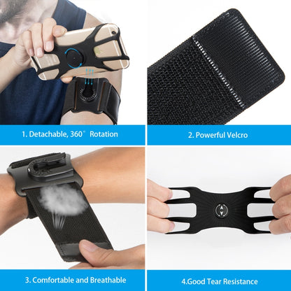 Detachable Rotating Arm Wristband Sports Mobile Phone Case  Suitable For 4.5-7 Inch Mobile Phones - More iPhone Cases by buy2fix | Online Shopping UK | buy2fix