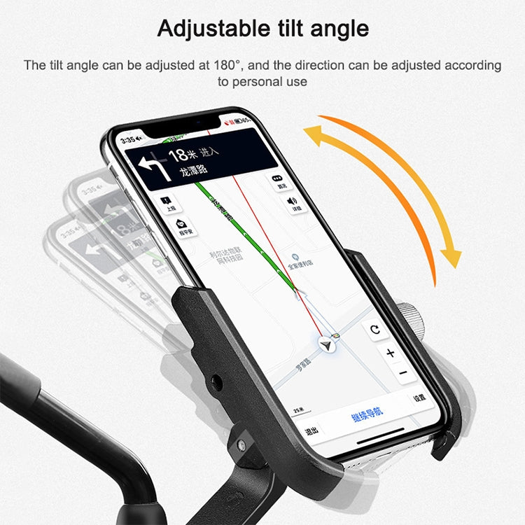 Bicycle Mobile Phone Holder Motorcycle Electric Car Navigation Mobile Phone Holder, Style:Handlebars(Silver) - Holders by buy2fix | Online Shopping UK | buy2fix