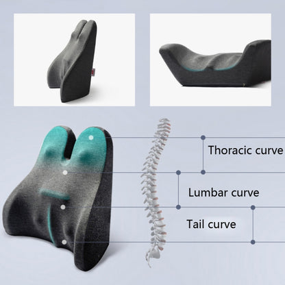 Car Seat Lumbar Support Cushion Memory Foam Office Lumbar Cushion, Size: Bandage(Light Gray) by buy2fix