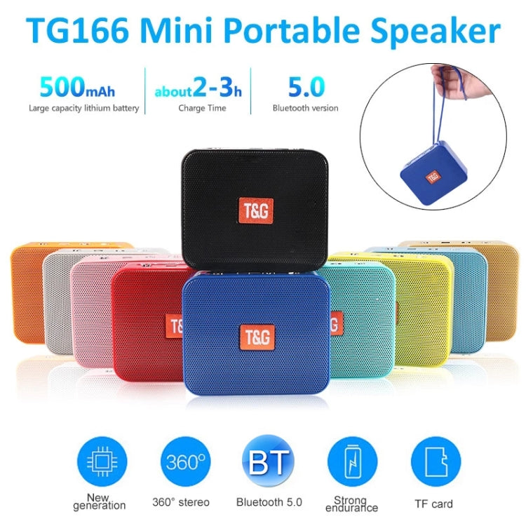 T&G TG166 Color Portable Wireless Bluetooth Small Speaker(Yellow) - Mini Speaker by T&G | Online Shopping UK | buy2fix