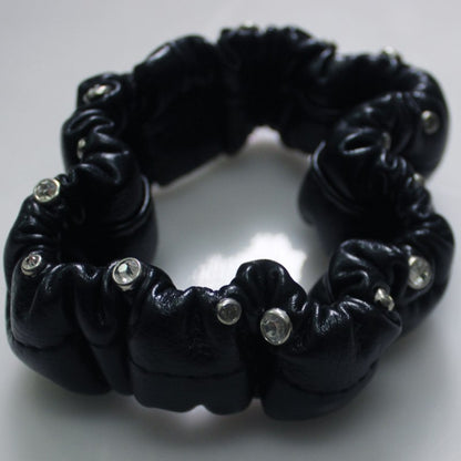 Crystal Car Interior Accessories Rear View Mirror Cover Leather Auto Rearview Mirror Cover Decoration by buy2fix