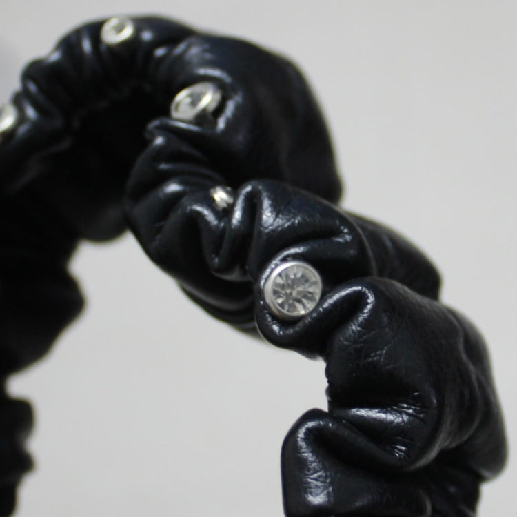 Crystal Car Interior Accessories Rear View Mirror Cover Leather Auto Rearview Mirror Cover Decoration by buy2fix