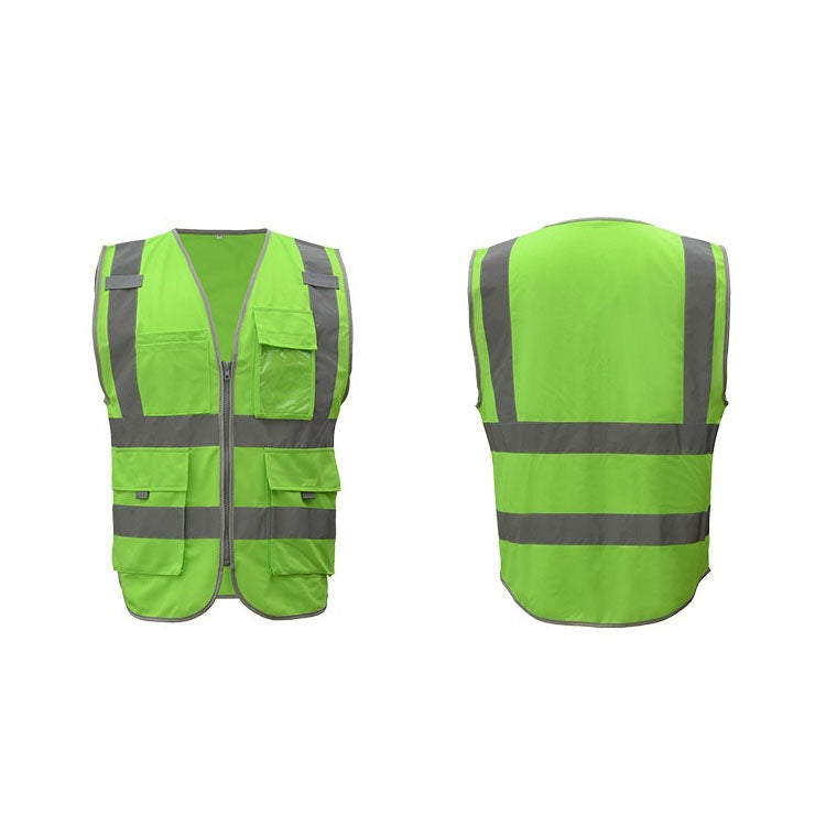 Multi-pockets Safety Vest Reflective Workwear Clothing, Size:M-Chest 112cm(Green) - Reflective Safety Clothing by buy2fix | Online Shopping UK | buy2fix