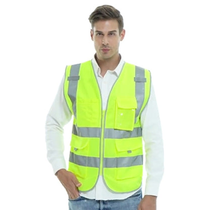 Multi-pockets Safety Vest Reflective Workwear Clothing, Size:M-Chest 112cm(Yellow) - Reflective Safety Clothing by buy2fix | Online Shopping UK | buy2fix