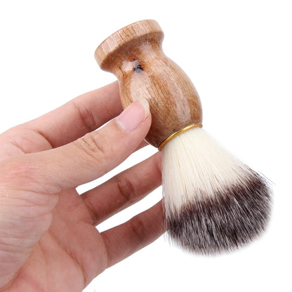 Wood Handle Hair Shaving Brush Facial Beard Cleaning Appliance Shave Salon Badger Hair Tool Razor Brush - Hair Trimmer by buy2fix | Online Shopping UK | buy2fix