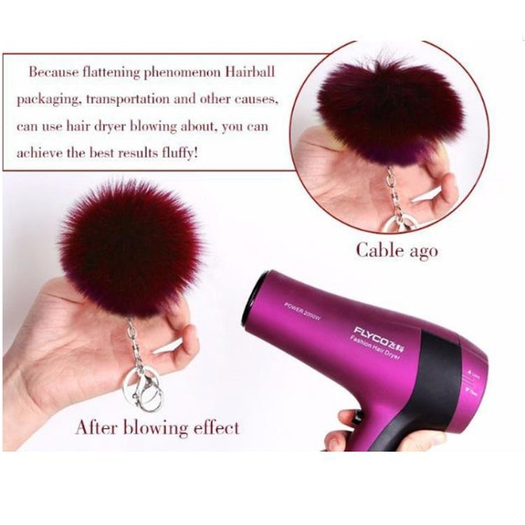 Simple Key Chain Fur Ball Pompon Keychain Pompom Artificial Rabbit Fur Animal Keychains for Woman Car Bag Key Rings(brown) - Key Rings by KOOROL | Online Shopping UK | buy2fix