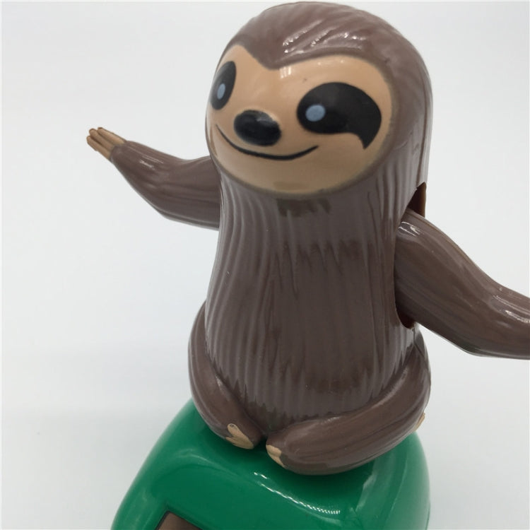 Novelty Solar Toys Plastic ABS Sloth Solar Powered Dancing for Car Decoration by buy2fix
