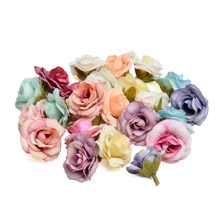 10 Sets 4cm Artificial Flower Silk Rose Flower Head for Wedding Party Home Decoration(Milk White) - Home & Garden by buy2fix | Online Shopping UK | buy2fix