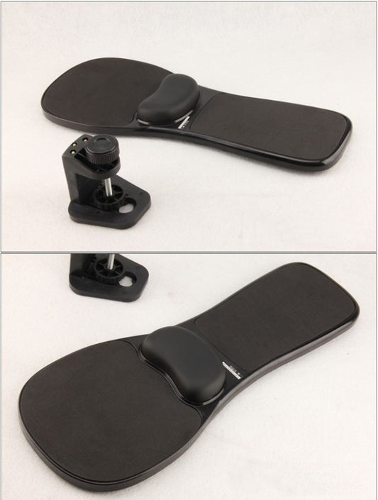 Rotation Computer Desktop Laptop Mouse Tray Elbow Pad Wrist Rest Plate Support Install on Desk and Chair by buy2fix