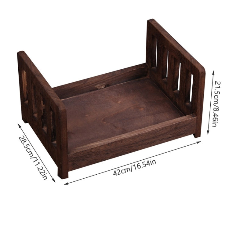 100 Days Old Wooden Bed For Newborns Children Photography Props(White) - Camera Accessories by buy2fix | Online Shopping UK | buy2fix