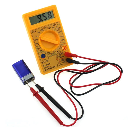 DT-830B Handheld Digital Multimeter Ammeter Voltmeter Digital Display Universal Tester Meter(Yellow) by buy2fix
