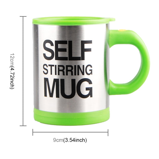 400ml Mugs Automatic Electric Self Stirring Mug Cup Coffee Milk Mixing Mug Smart Stainless Steel Juice Mix Cup Drinkware(Green) by buy2fix