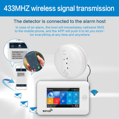 ZC-S004 Wireless Fire Sensor Protection Smoke Detector Home Security Alarm Systems - Security by buy2fix | Online Shopping UK | buy2fix