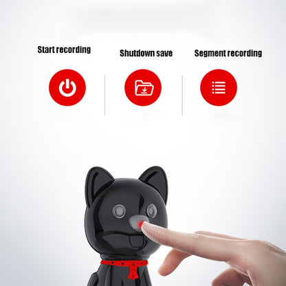 E300 Cute Pet High-Definition Noise Reduction Smart Voice Recorder MP3 Player, Capacity: 16GB(Black) - Security by buy2fix | Online Shopping UK | buy2fix