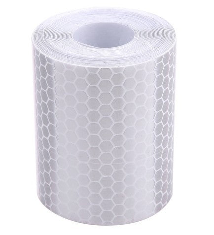 Car Motorcycles Reflective Material Tape Sticker Safety Warning Tape Reflective Film(White) by buy2fix
