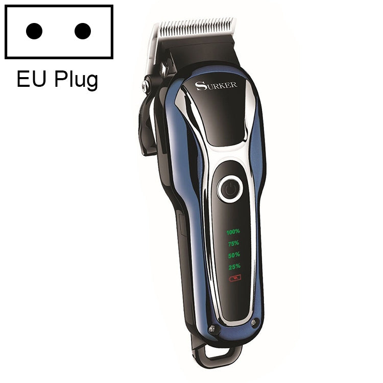 Surker SK-803 High-power LCD Hair Clipper Plug-in Dual-use Electric Clippers(Blue) - Hair Trimmer by buy2fix | Online Shopping UK | buy2fix