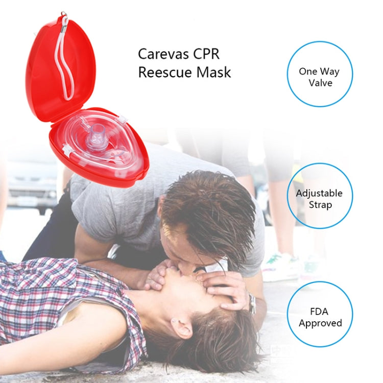 CPR Resuscitator Rescue Emergency First Aid Breathing Mask Mouth Breath One-way Valve Tools - Security by buy2fix | Online Shopping UK | buy2fix