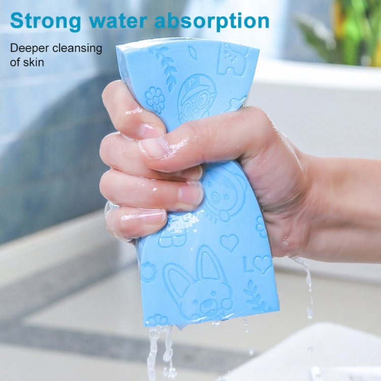 Baby Shower Spa Bath Square Sponge Body Cleaning Scrub(Blue) by buy2fix