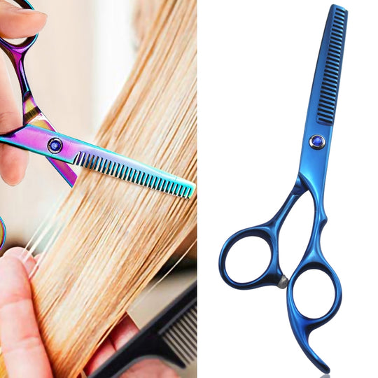 Professional Hair Cutting Scissor Hairdressing Kit Thinning Scissors Barber(Blue Thinning（SXLC-604T))