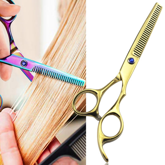 Professional Hair Cutting Scissor Hairdressing Kit Thinning Scissors Barber(Gold Thinning（SXLC-605T))