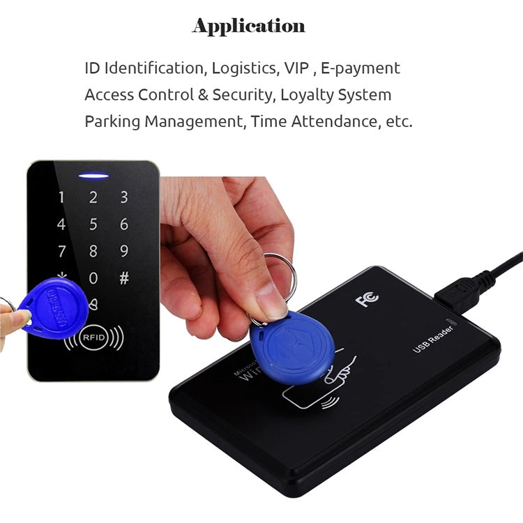 10 PCS 125KHz TK/EM4100 Proximity ID Card Chip Keychain Key Ring(Green) - Security by buy2fix | Online Shopping UK | buy2fix